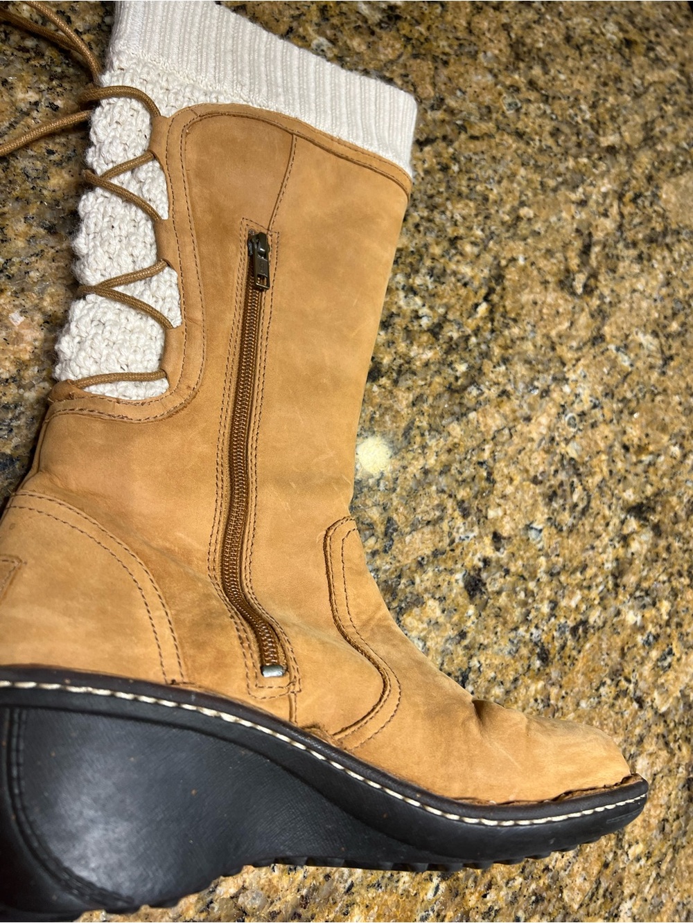 UGG Leather Knit-Trim Women's Boots - Picture 8 of 16